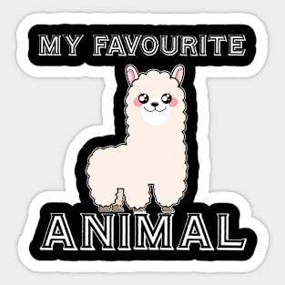 Cute Llama Favourite Animal Sticker